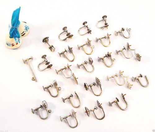 MUESTRA DE HALLAZGOS DE PENDIENTES ESTERLINA VINTAGE - Coleccionable / Piezas / Joyero  - Imagen 1 de 6