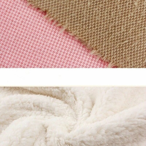 Faux Sherpa Fleece Fabric Thick Thermal Blanket Coat Jacket Lining Material - Picture 7 of 19