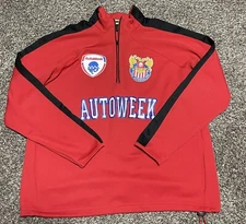 North End Sport Men's 1/4 Zip Red Autoweek 50th Anniversary Pullover Large