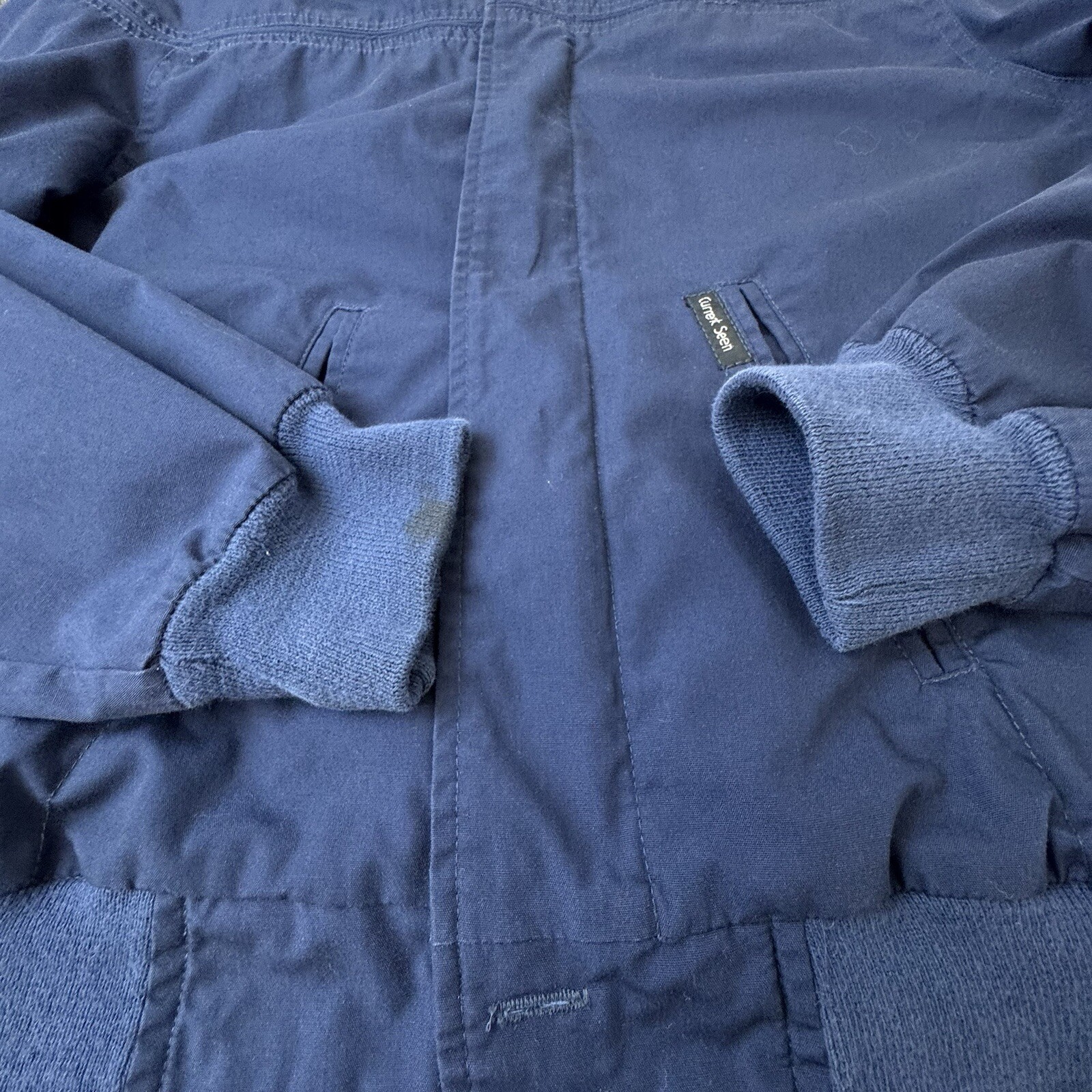 VINTAGE Current Seen Jacket Blue Soft Shell Solid… - image 10