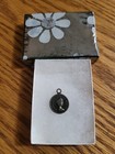 Vintage Tiny Queen Elizabeth the Second Brass Necklace Pendant Medal Charm  — photo 1