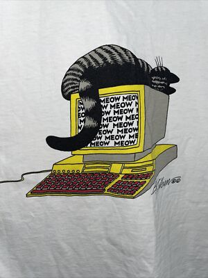 B. Kliban Vintage Crazy Shirt Hawaii Cat Mouse Single Stitch