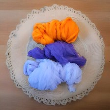 Tulle: Orange/Dark Purple/Light Purple  8 Tulle Chair Ornaments