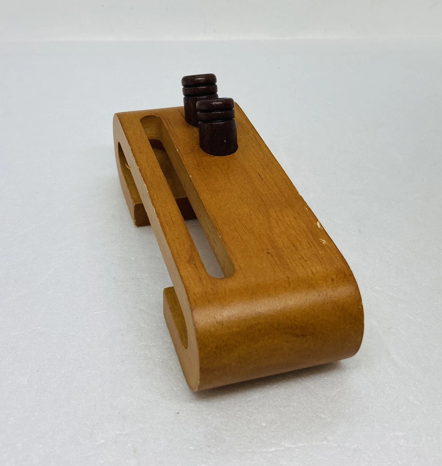 "Soporte para bolígrafo de madera vintage bloc de notas correo 5"" mesa arte decoración hecho a mano X" Foto 3 de 4