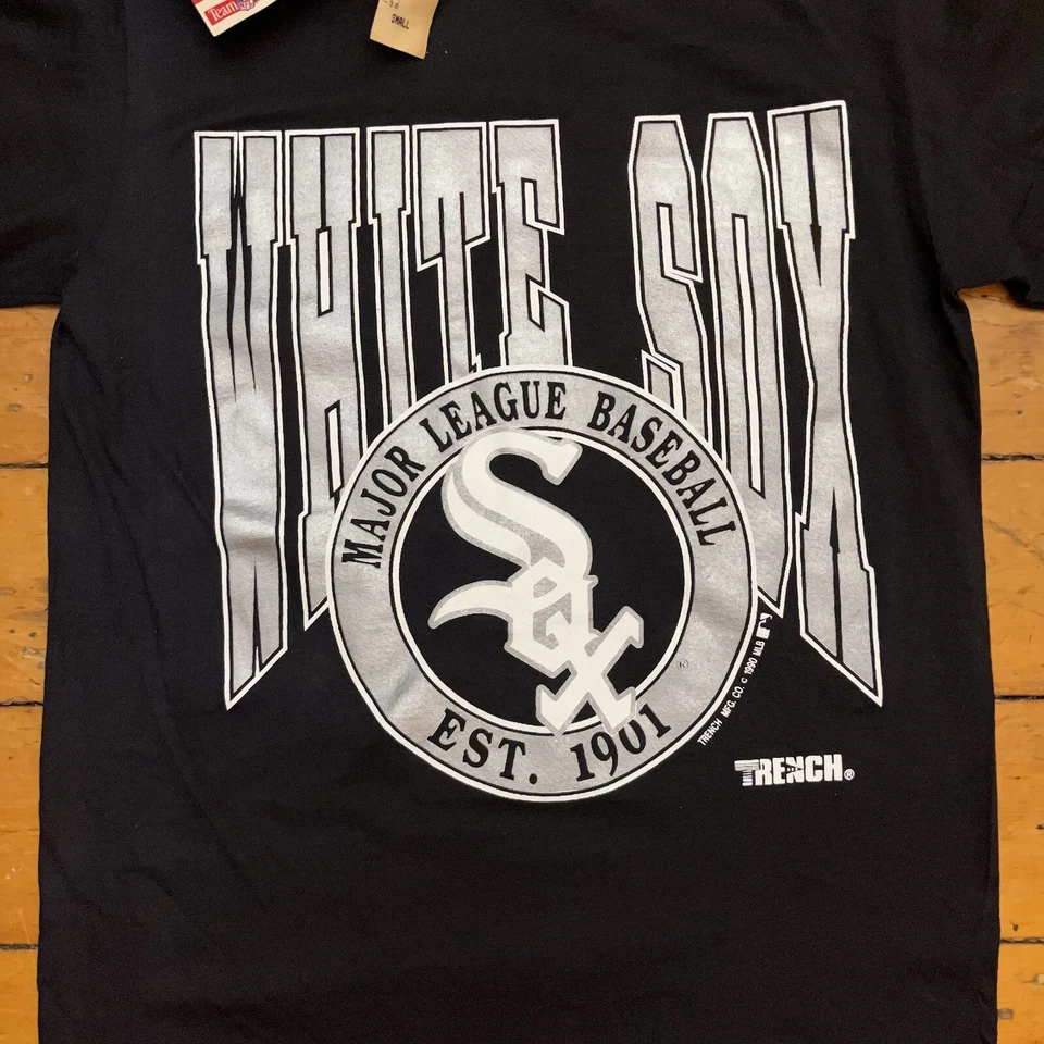 Camiseta de colección Chicago White Sox puntada única trinchera 1990 nueva con etiquetas MLB Foto 2 de 4