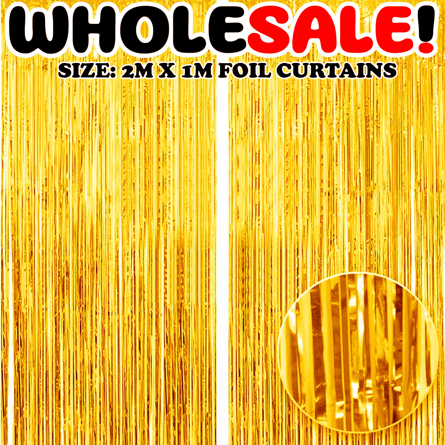 2M-3M FOIL FRINGE TINSEL SHIMMER CURTAIN DOOR WEDDING BIRTHDAY PARTY DECORATIONS 3