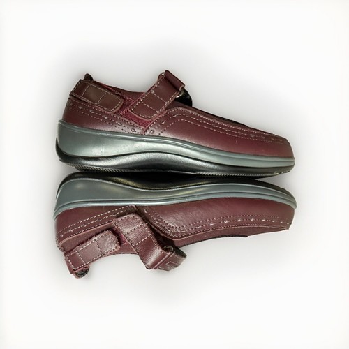 Orthofeet Springfield extrabreite burgunderrote Mary Jane bequeme Diabetikerschuhe 7 EE - Bild 3 von 6