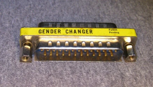 Adapter Kupplung Gender Changer parallel/seriell D-Sub 25pol Stecker / Stecker