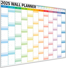 Wall Planner 2025 UK A1 Extra Large 84 X 60Cm Colour Full Year Wall Planner 