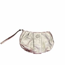 Simply Vera Vera Wang Silver Clutch Faux Leather Wristlet Purse