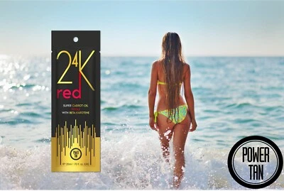 Power Tan 24K Super Carrot-Oil Red Tingle Sunbed Tanning Accelerator Cream 20ml
