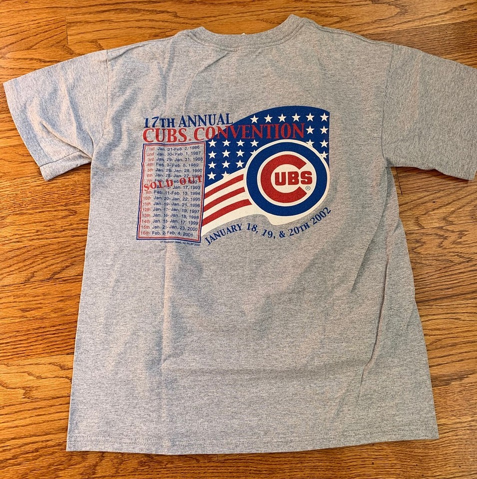 17th Annual Chicago Cubs Convention 2002 Gray Unisex TShirt Men's