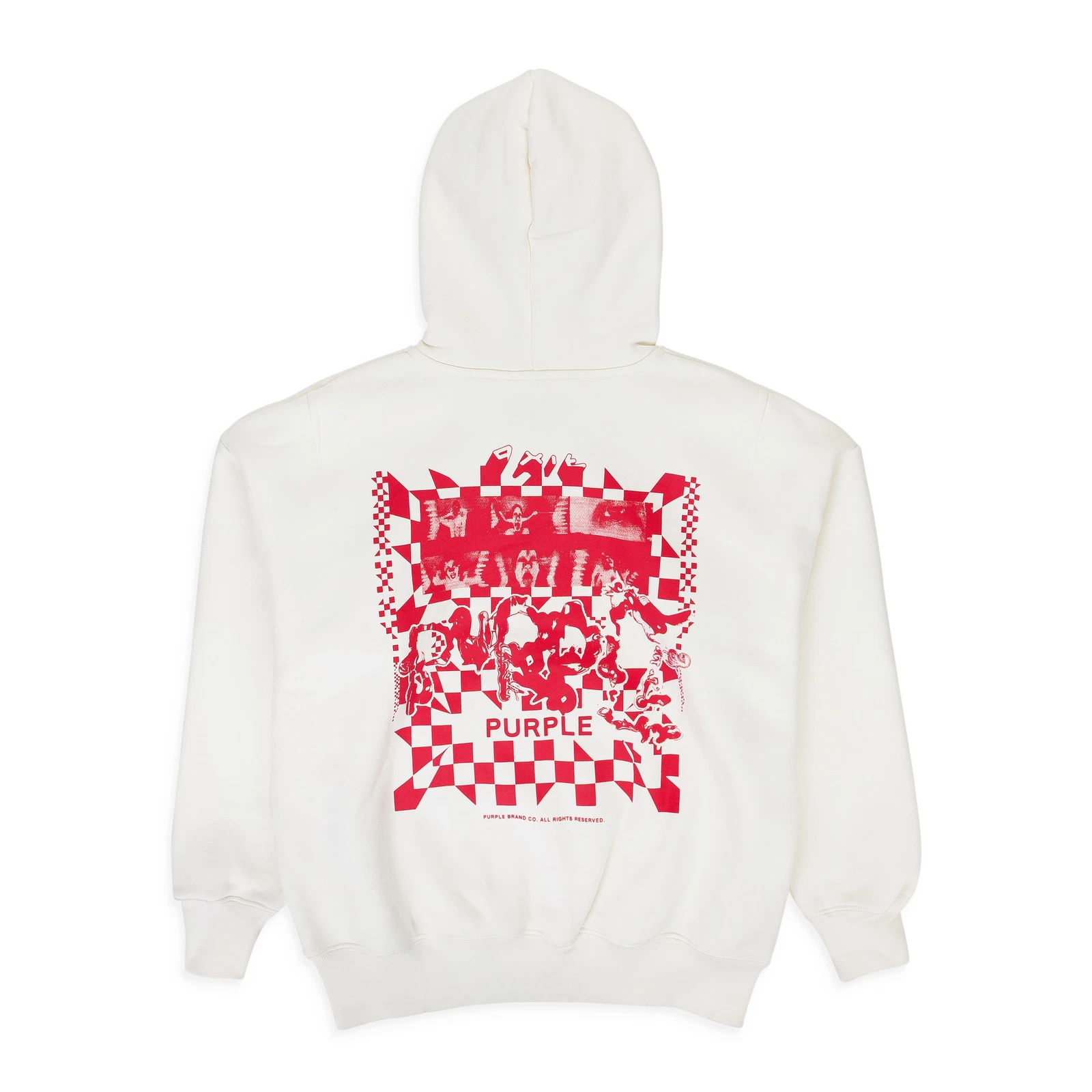 FELPA CON CAPPUCCIO NUOVA CON ETICHETTE MARCA VIOLA OFF WHITE HWT FLEECE PO TAGLIA XL $345