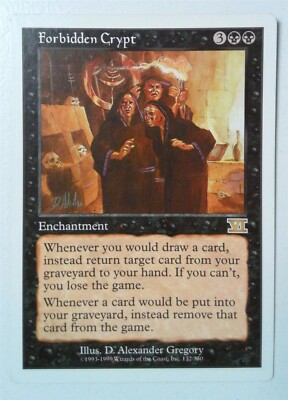Forbidden Crypt *Rare* Magic MtG x1 Sixth 6th Edition MP