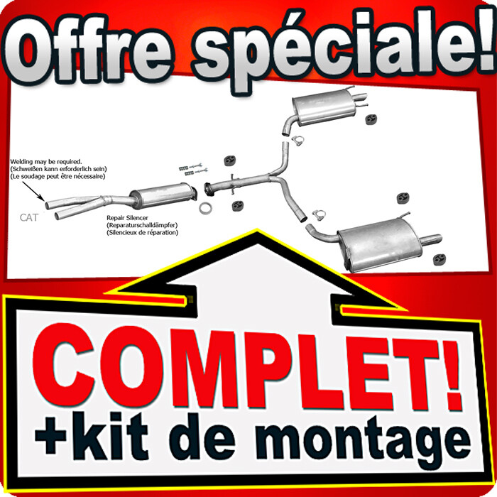 Ligne d echappement premium Lexus GS 300 GRS190 silencieux finition miroir