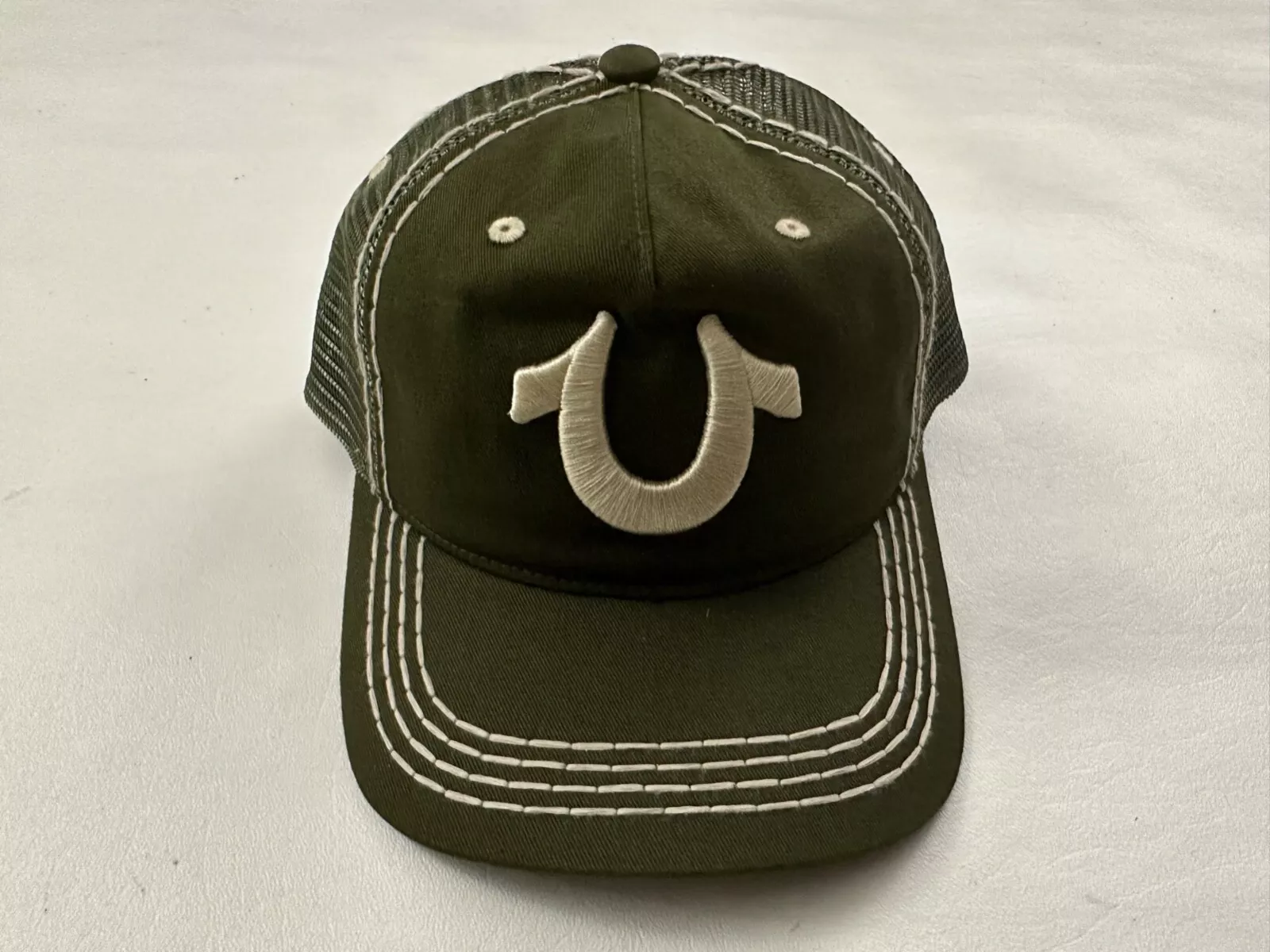 Chapeau camionneur adulte logo Supreme True Religion vert taille unique