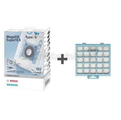 Filtro Hepa + filtro motore adatto per Siemens Serie VS06G.../ VS06A.../VS06B.../VS06C... Synchropower (VS06, VS06G, VS 06A, VS06B, VS06C), VSZ31455