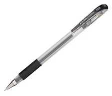 KN104-A Pentel Arts Hybrid Technica Gel Pen, Fine 0.4mm, Black Ink, Pack of 12