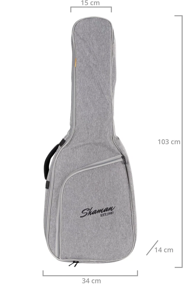Konzert Gitarre Klassik Gitarrentasche Gigbag Tasche gepolstert Bag Gig Grau - Bild 2 von 4