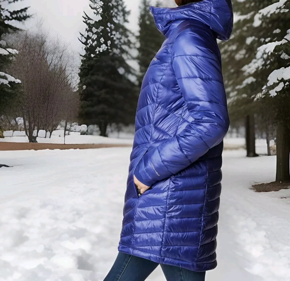 Womens Columbia Joy Peak Mid Hooded Jacket Omni-Heat Gold Infinity SZ Small - Image 2 of 4