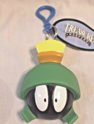 NEW WITH TAG 1997 MARVIN THE MARTIAN TREASURE KEEPER CLIP 3-1/2 '' FOR BACKPACKS 