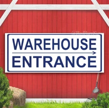 Warehouse Entrance Arrow Banner Sign