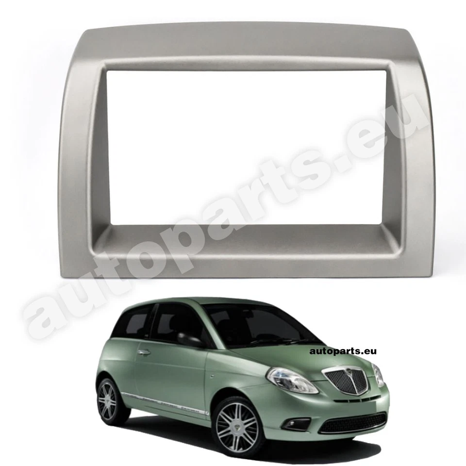 Mascherina Adattatore Autoradio Stereo 2 DIN Lancia Ypsilon dal 2003 Silver - Immagine 4 di 4