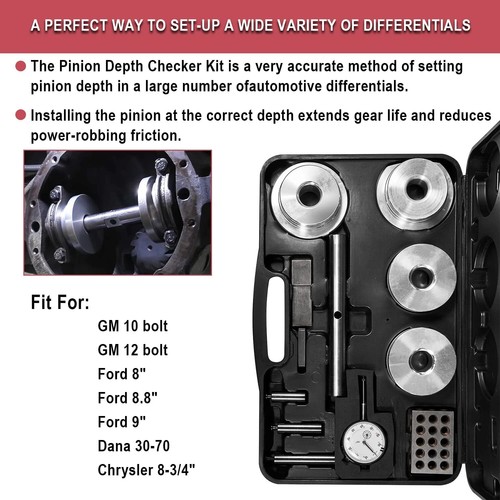For GM Ford Chrysler Dana 30-80 T&D 11001 Deluxe Pinion Depth Gauge ...