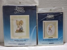 2 PARAGON PRECIOUS MOMENTS STITCHERY PICTURE KITS 1078  1085 LOVE ONE ANOTHER 