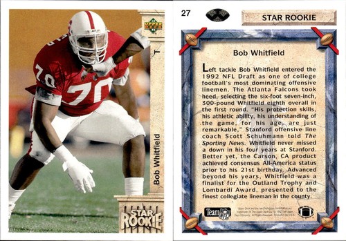 1992 Upper Deck Series 1 Football Complete Your Set #1-250 You Pick! - Picture 24 of 192