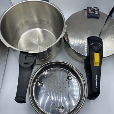 #ad Magefesa 4M69 Pressure Cooker 3L amp; 6L Stainless Steel 18 10 Set Spain $35.96