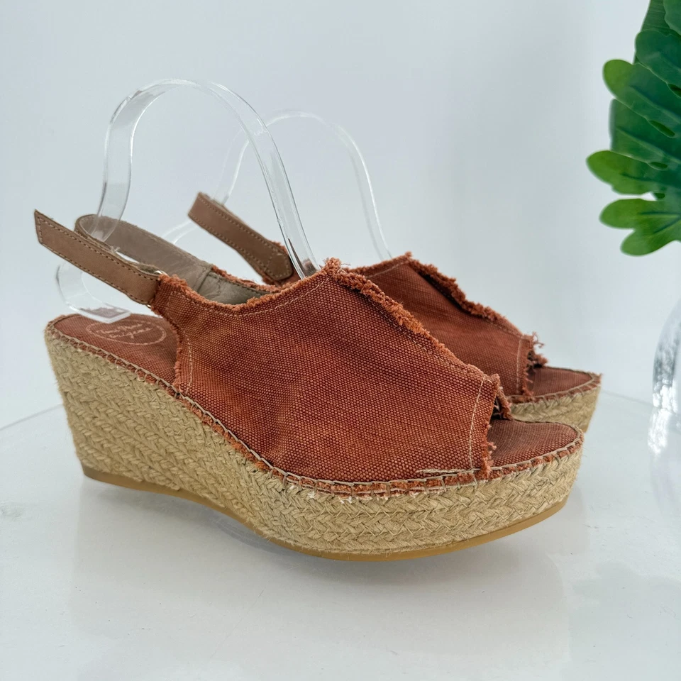 Toni Pons Mujer Lugano Alpargata Sandalias Plataforma Cuña Naranja Lona 41 10 EE. UU. Foto 2 de 4