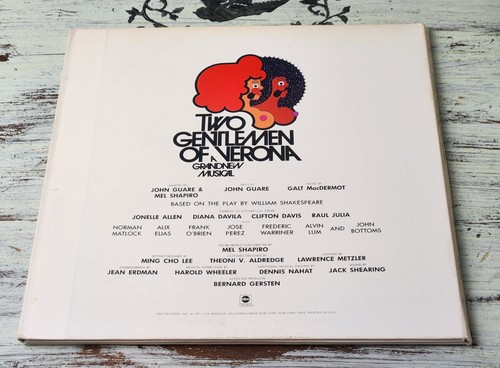 VG Two Gentlemen Of Verona: Grand New Musical (1971) BCSY-1001, LP, US - Picture 7 of 7