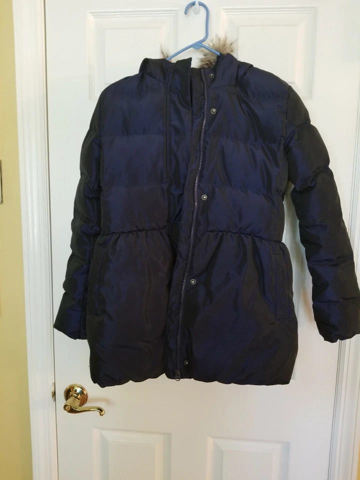GapKids девочек зимнее пальто в темно-синий металлический цвет размер XL - Изображение 2 из 4