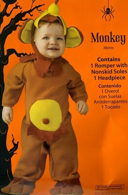 CHILD's  MONKEY HALLOWEEN COSTUME  *  size: Infant 6 - 12 months  *  NEW