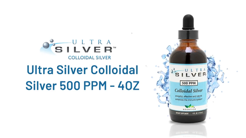 Botella de vidrio de plata coloidal de 500 PPM 4 oz - Vídeo 1 de 1