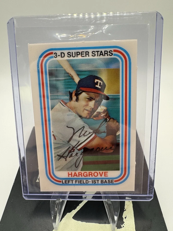 1976 KELLOGG'S 3-D #51  Mike Hargrove  TEXAS RANGERS  ( No Cracks )  NM-MINT - Image 3 of 3