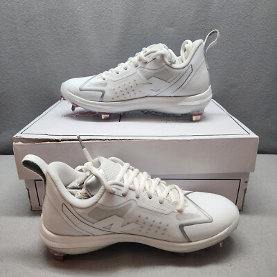 New Balance White Grey FuelCell Romero Duo Comp Softball Cleats Size 6.5