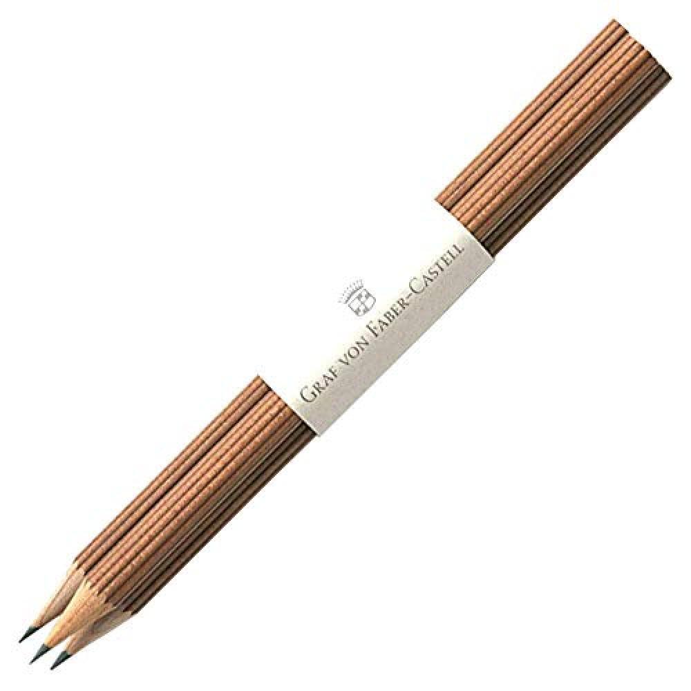 Graf von Faber-Castell - 3 matite avvolte con fascetta, colore marrone, 3 Pezzi
