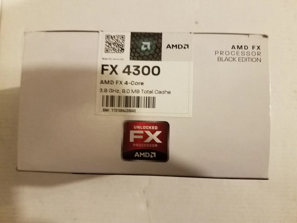 AMD FX 4300 4 Core 3.8 GHz Socket AM3+ CPU FD4300WMHKBOX - Image 2 of 4