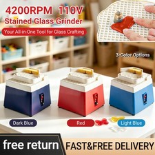 4200RPM Stained Glass Grinder with 2 layers sinks Grinder Bit 3 Color Options