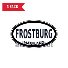 Maryland Frostburg Oval Sticker 4 Pack 3x2 Inch