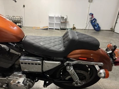 Saddlemen Step Up Lattice Stitch 2-Up Seat 1977-2003 Harley Sportster Models XL - Image 1 of 4