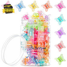 Glitter Mini Butterfly Hair Clips, Sparkly Colorful Hair Accessories for Girls a