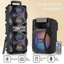 Portable Bluetooth Party Speaker Sub Woofer Heavy Bass Loud Sound System w/ MIC
