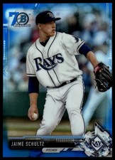 2017 Bowman Chrome #BCP198 Jaime Schultz Prospects Bowman 70th Logo Blue