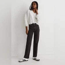 Madewell Women’s The Perfect Vintage Straight Leg Jeans Size 29 Black High Rise