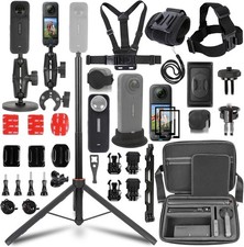 Accessories Kit for insta360 X4,Included Carrying Case with Belt,2 Pcs Metal 1/4