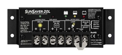 Morningstar SunSaver SS-20L-12V  20A PWM Solar Charge Controller  LVD  12V