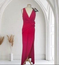 Goddiva Maxi Dress Size uk 8 Thigh Slit New with Tags RRP £65